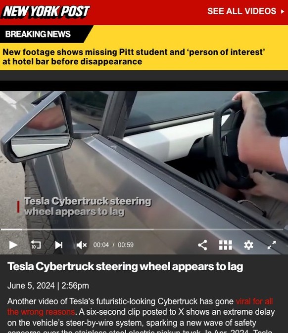 https://nypost.com/video/tesla-cybertruck-steering-wheel-appears-to-lag/