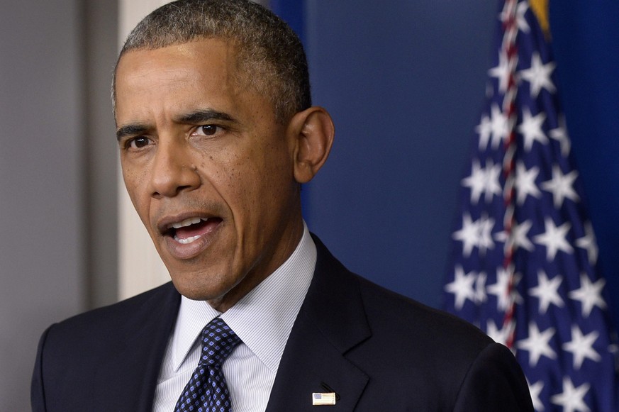 US-Präsident Barack Obama im Weissen Haus nach dem Treffen mit Aussenminister John Kerry&nbsp;