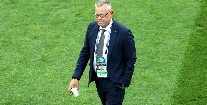 epa06834007 Sweden&#039;s head coach Janne Andersson reacts before the FIFA World Cup 2018 group F preliminary round soccer match between Germany and Sweden in Sochi, Russia, 23 June 2018.

(RESTRIC ...