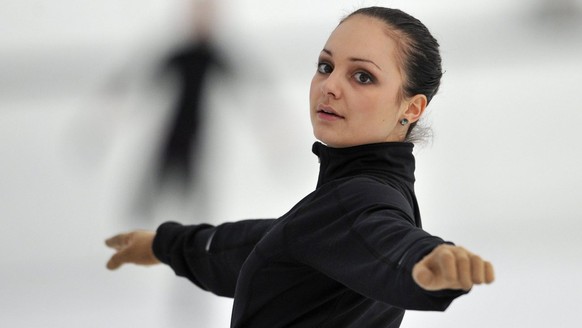 Swiss competitor Sarah Meier skates during a practice session at the ISU European Figure Skating Championships in the Postfinance Arena in Bern, Switzerland, Wednesday, January 26, 2011. (KEYSTONE/Pet ...