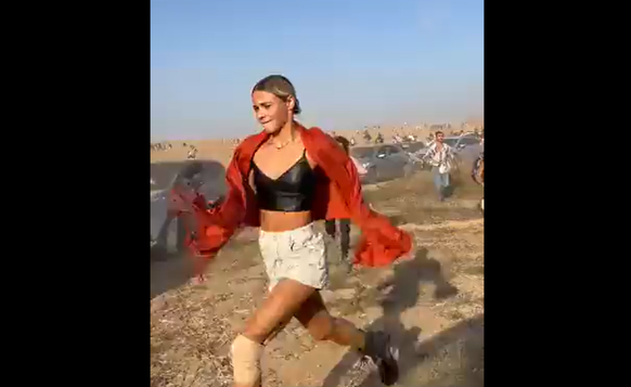Frau flüchtet bei Festival in Israel