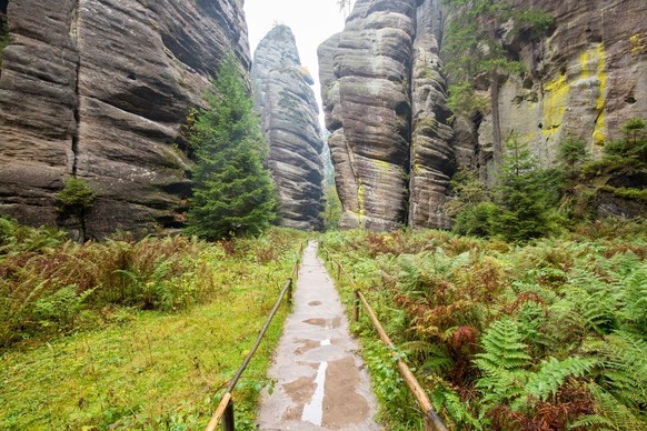 Weckelsdorfer Felsen Teplice Czech Republic The Adršpašsko-Teplické skály (German Adersbach-Weckelsdorfer Felsen) is a group of sandstone rocks.  It is located near Adršpach (Adersbach) and ...