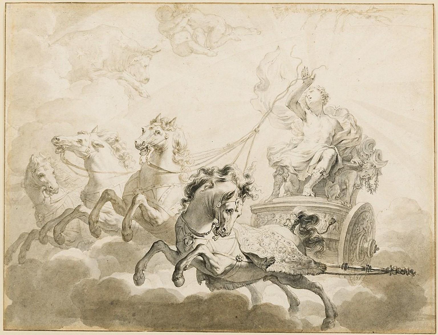 Godfried Maes: Phaeton auf dem Sonnenwagen (ca. 1664-1700).