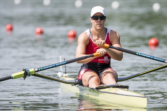 ARCHIVBILD ZUM SDA-TEXT ZU JEANNINE GMELIN, AM DONNERSTAG, 26. MAERZ 2020 - Jeannine Gmelin of Switzerland during the Women&#039;s Single Sculls Heat 4 at the rowing World Cup on Lake Rotsee in Lucern ...