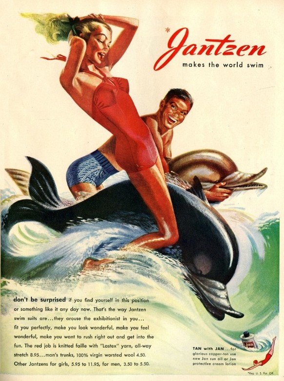 Vintage Advertisements of Jantzen Swimwear From the 1940s