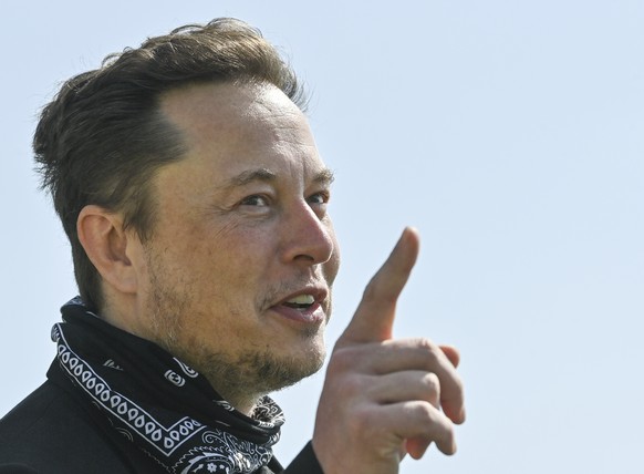 Elon Musk, Tesla CEO, attends a media event alongside the visit of Germany&#039;s center-right candidate to replace Angela Merkel as chancellor in the upcoming elections and Christian Democratic Union ...