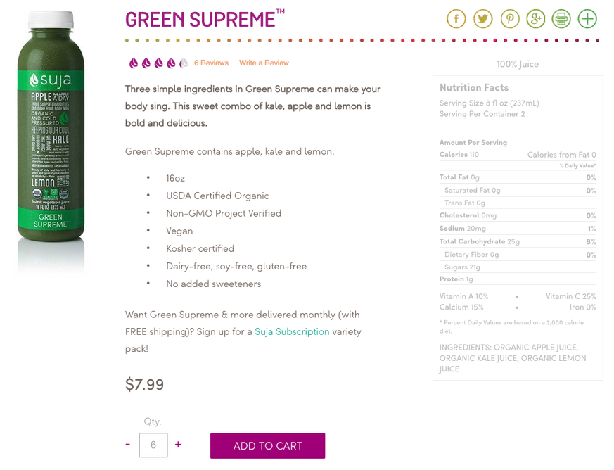 green supreme suja juice bollocks https://www.sujajuice.com/products/suja-classic/green-supreme/