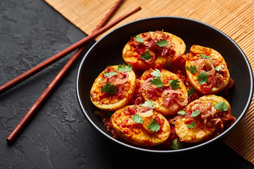 Kai Loog Keuy ไข่ลูกเขย Schwiegersohn-Eier - Thailand &amp; Burma.