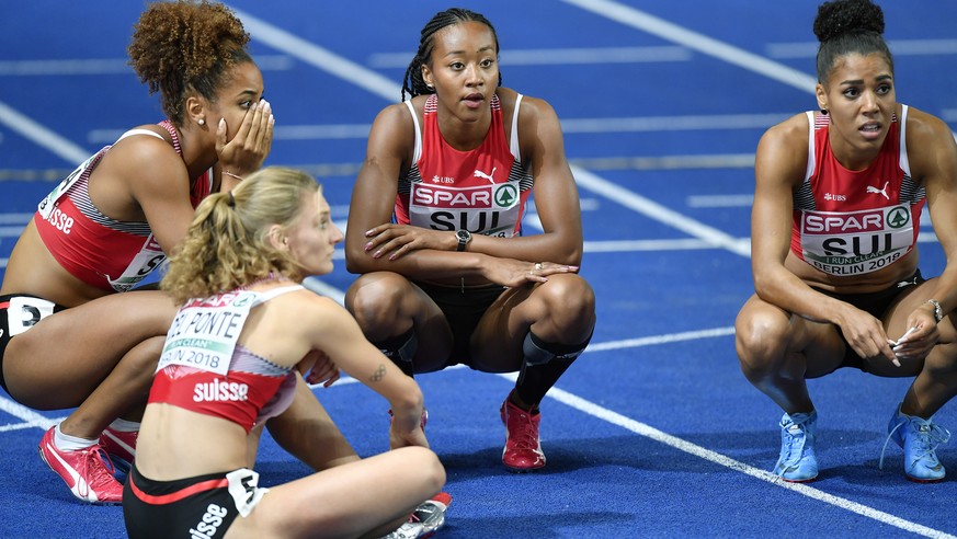 Die Schweiz musste auch Enttäuschungen einstecken: Die 4x100m-Staffel verpasste eine Medaille nur hauchdünn.