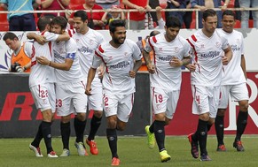 Sevilla feiert drei wichtige Punkte gegen Bilbao.