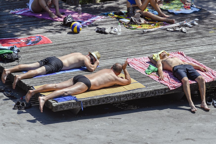 Braten an der Sonne in Zürich (10.07.2016)