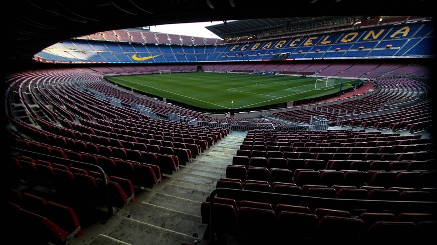 IMAGO / Action Plus
20th October 2018, Camp Nou, Barcelona, Spain; La Liga football, Barcelona versus Sevilla; Empty stands at Camp Nou stadium before the match PUBLICATIONxINxGERxSUIxAUTxHUNxSWExNOR ...