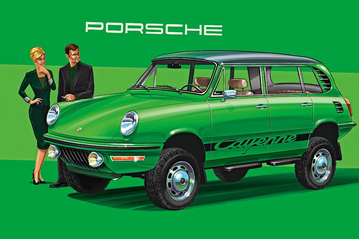 Ruben Ooms autodesign anno dazumal vs heute mash up auto https://www.instagram.com/rubenoomscreative/?hl=en