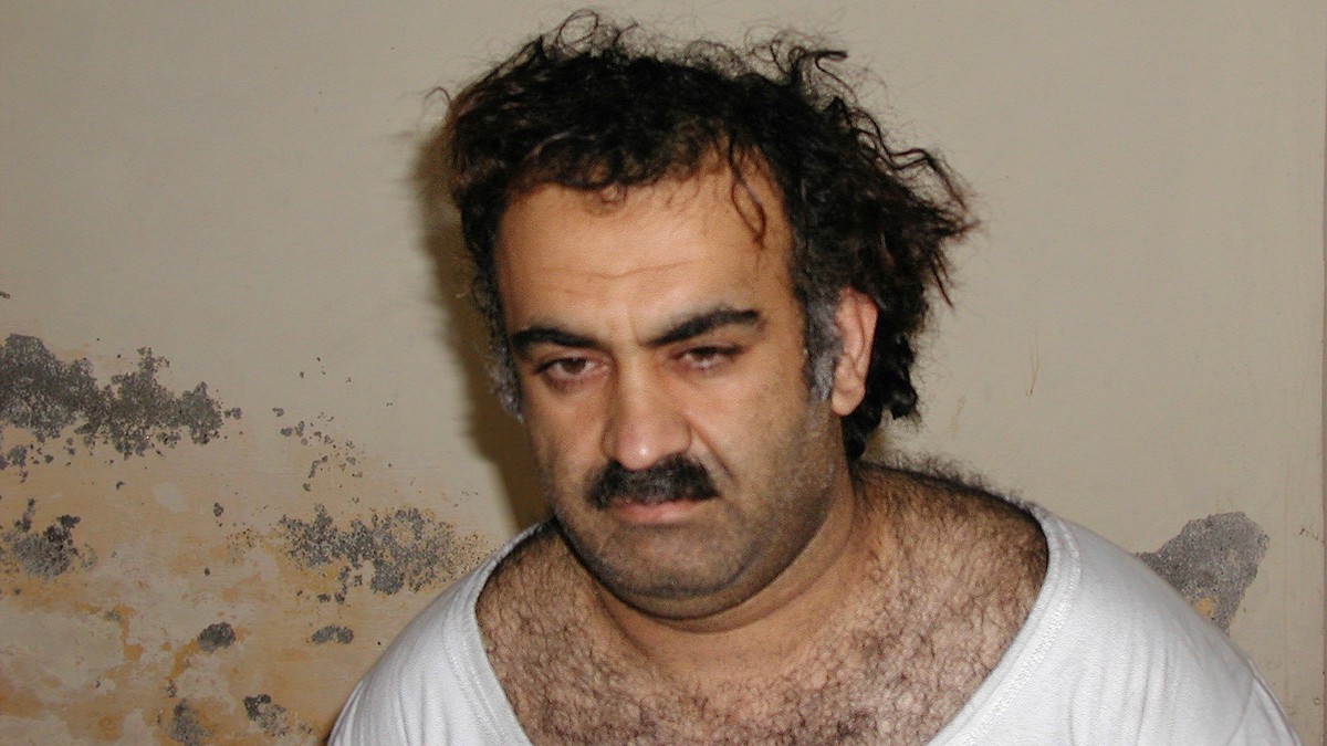 FILE- Khalid Sheikh Mohammed, the alleged Sept. 11 mastermind, is seen shortly after his capture during a raid in Pakistan, March 1, 2003, in this photo obtained by the Associated Press. (AP Photo, Fi ...