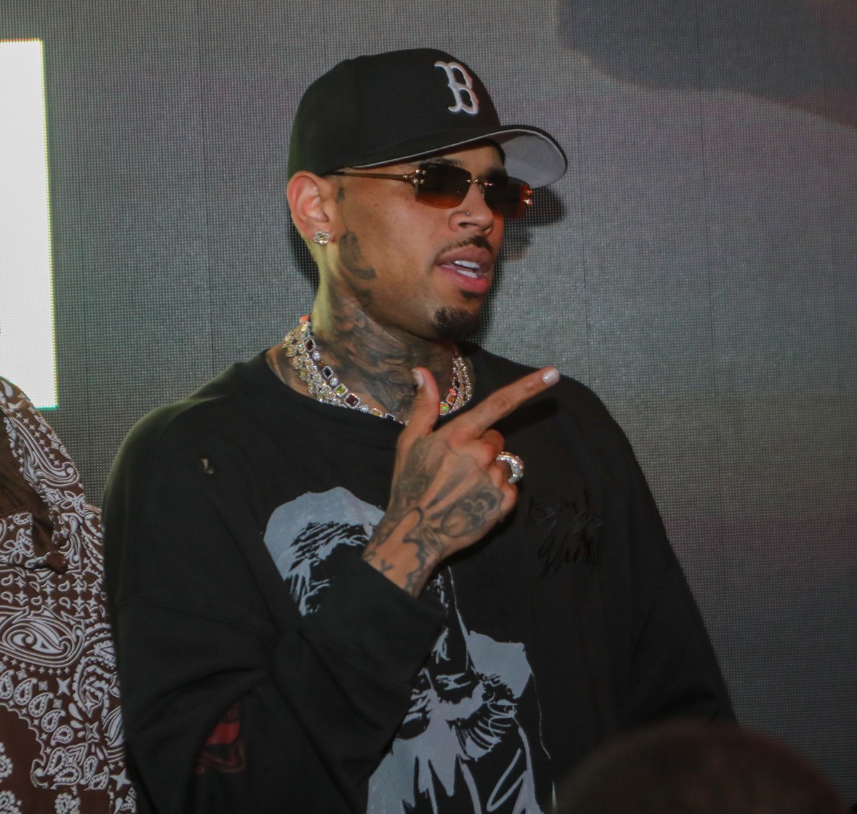 NEW YORK, NEW YORK - AUGUST 8 Chris Brown and friends celebrate another sold out show at Musica NYC during the Chris Brown Official After Party on August 8, 2026 in New York City. (Photo by Thaddaeus  ...