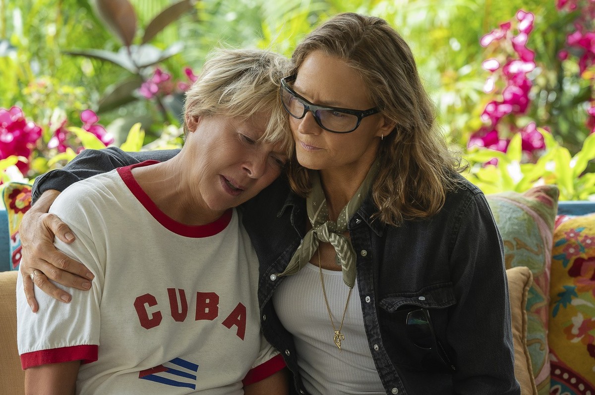 Jodie Foster (à droite) dans le rôle de Bonnie Stoll, la meilleure amie de Diana Nyad.