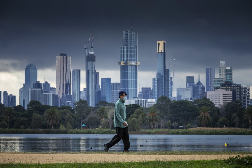 Die Skyline von Melbourne: In der australischen Metropole wütet das Coronavirus wieder, nachdem es unter Kontrolle schien.