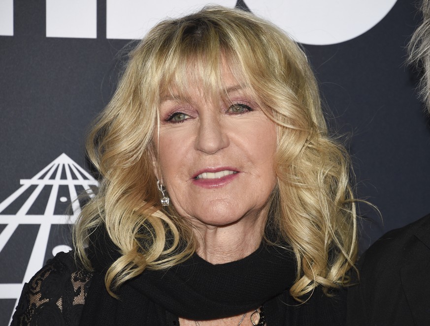 FILE - Musician Christine McVie attends the 2019 Rock &amp; Roll Hall of Fame induction ceremony in New York on March 29, 2019. McVie, the soulful British musician who sang lead on many of Fleetwood M ...