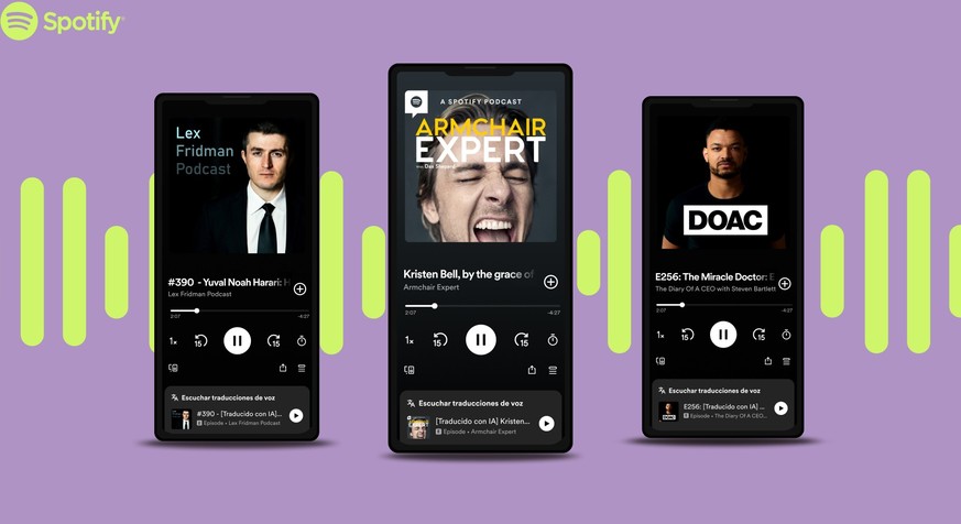 spotify übersetzt englische podcasts mit KI auf deutsch