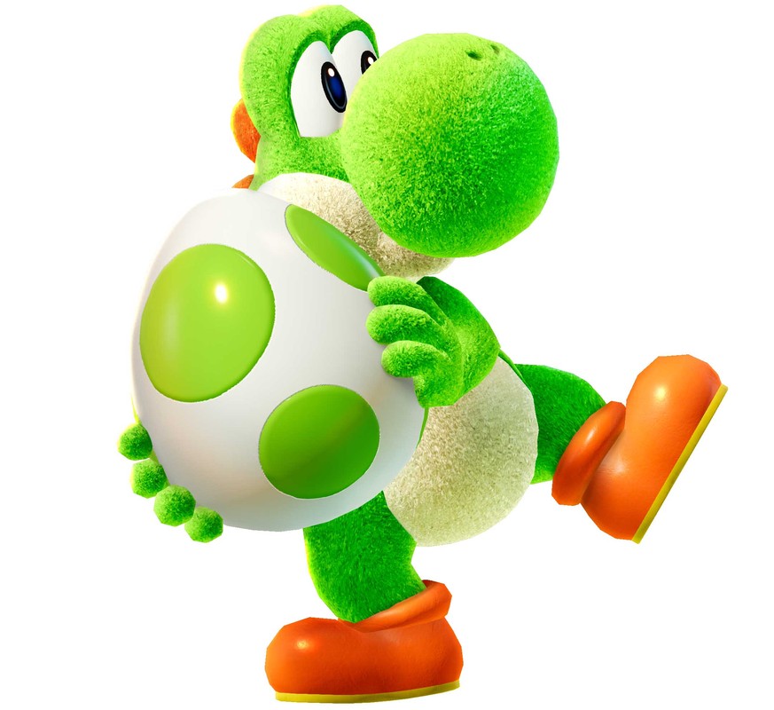 Achtung: Der süsse Yoshi wirft gerne mit grossen Eiern herum.