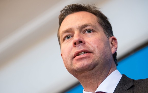 epa05699715 Stephan Mayer, member of the Christian Social Union (CSU) party parliamentary group, speaks to the media during the annual Christian Social Union (CSU) Epiphany meeting at Kloster Seeon, i ...