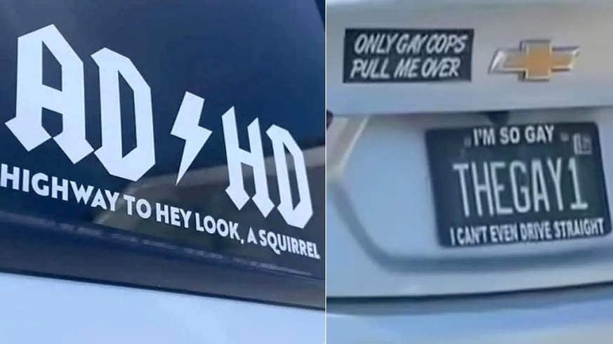 Lustige bumper stickers - autoaufkleber