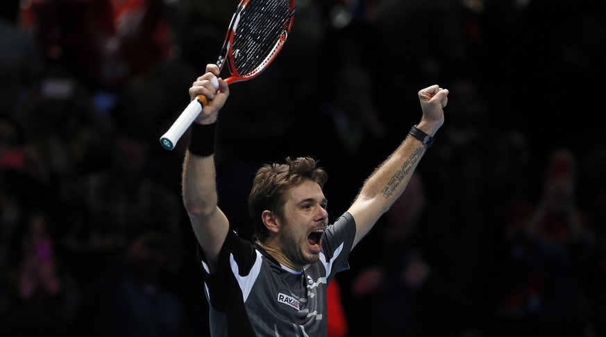 Geschafft! Wawrinka schlägt Cilic nach einem Durchhänger doch noch in drei Sätzen.