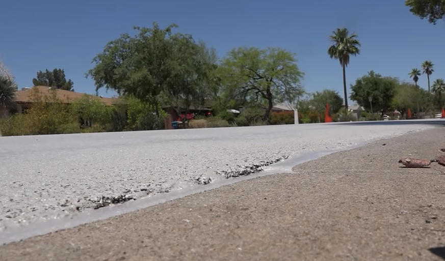 Der helle Strassenbelag in Phoenix, die Hauptstadt des US-Bundesstaates Arizona.