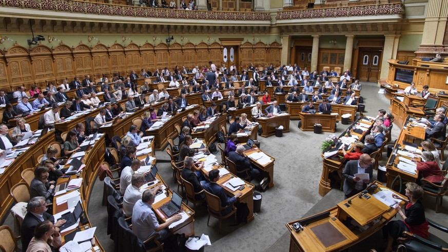 Der Nationalrat debattiert an der Sommersession der Eidgenoessischen Raete, am Donnerstag, 14. Juni 2018 im Nationalrat in Bern. (KEYSTONE/Anthony Anex)