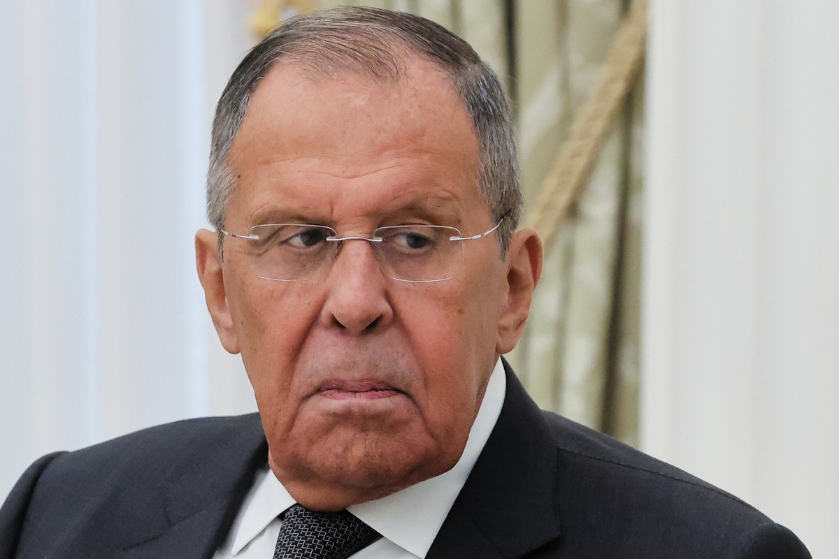 Russian Foreign Minister Sergey Lavrov attends talks between Russian President Vladimir Putin and Indian Foreign Minister Subrahmanyam Jaishankar at the Senate Palace of the Kremlin in Moscow, Monday, ...