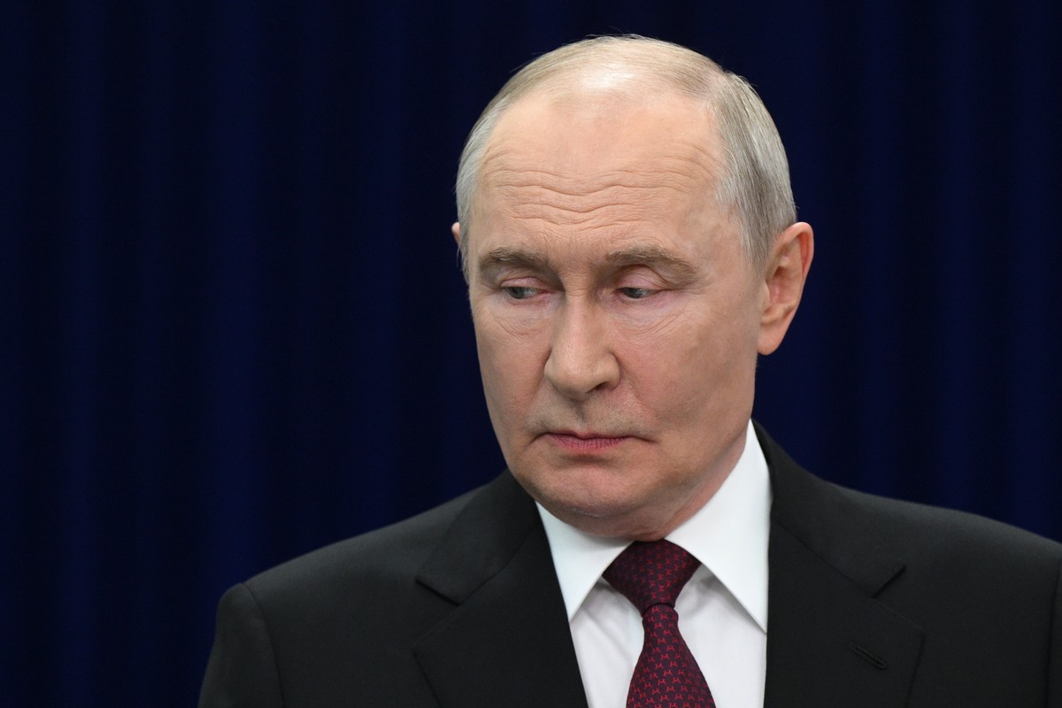 Russian President Vladimir Putin answers questions from journalists following the Shanghai Cooperation Organization (SCO) summit in Bishkek, Kyrgyzstan, on Tuesday, Sept. 1, 2026. (Kristina Solovyova/ ...