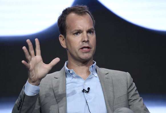 Casey Bloys, president, HBO programming, participates in a panel during the HBO Television Critics Association Summer Press Tour at the Beverly Hilton on Wednesday, July 26, 2017, in Beverly Hills, Ca ...