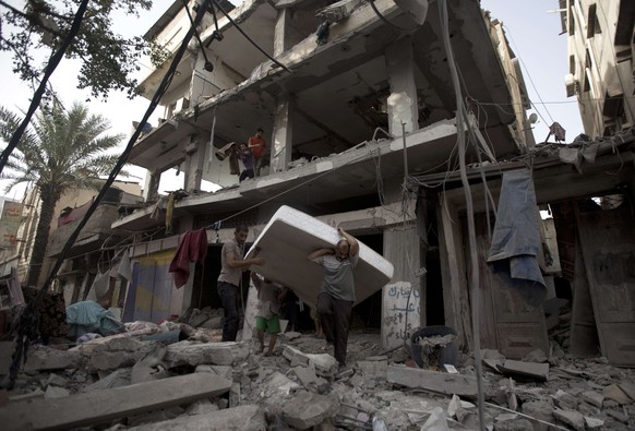 Ein zerbombtes Haus in Gaza.