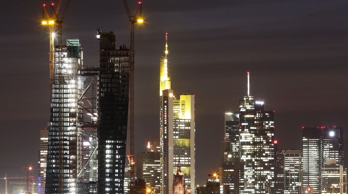 Baustelle der neuen EZB-Zentrale in Frankfurt.