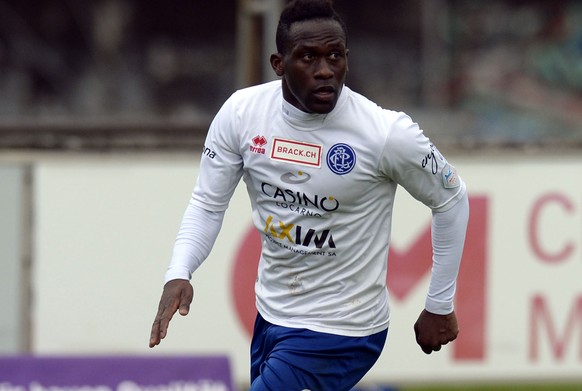 11.05.2014; Biel; Fussball Challenge League - FC Biel - FC Locarno; Kofi Nimeley (Locarno) (Sandro Stutz/freshfocus)