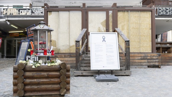 The entrance of the "Le Constellation" bar and lounge is pictured after the fire at the "Le Constellation" bar and lounge, in Crans-Montana, Switzerland, Monday, February 9, 2026.  ...