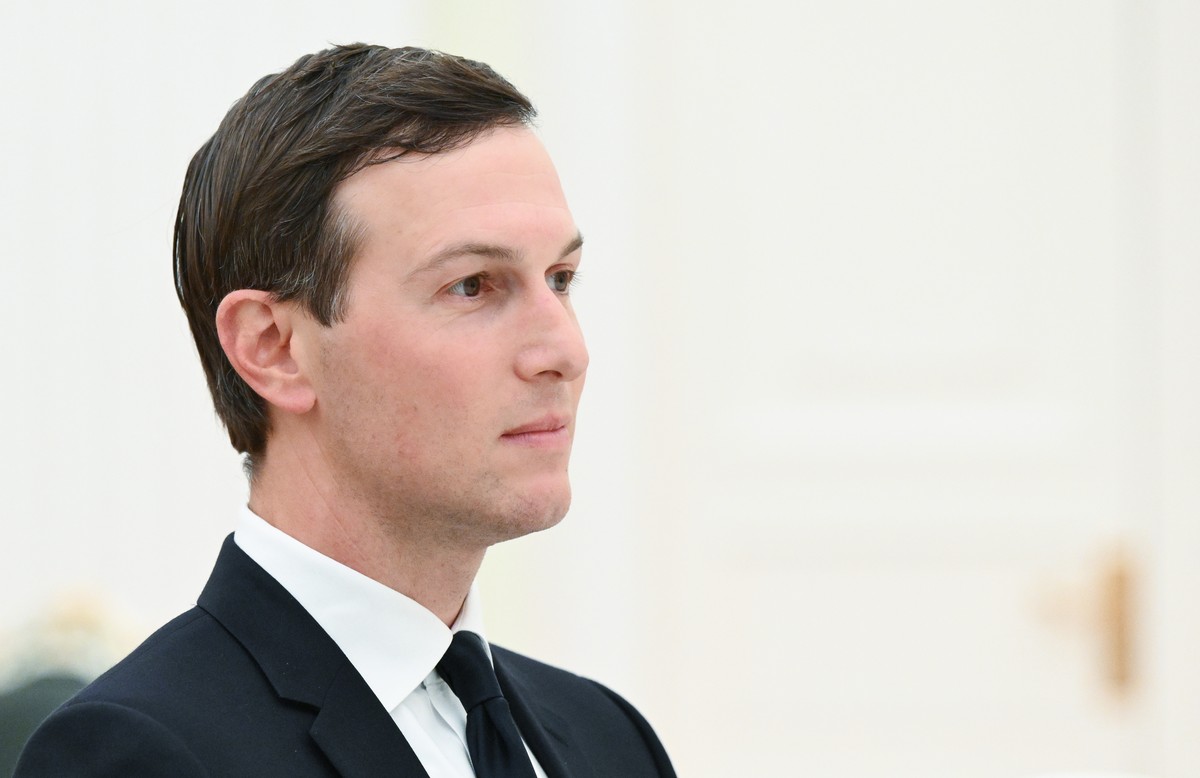 epa12565006 Trump's son-in-law Jared Kushner attends a meeting with Russian President Vladimir Putin and US Presidential Envoy Steve Witkoff (both not pictured) at the Kremlin in Moscow, Russia,  ...