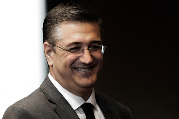 epa12934299 European Commissioner for Sustainable Transport and Tourism, Apostolos Tzitzikostas, arrives to present the 'Structured dialogue on ports and industrial maritime strategies' befo ...
