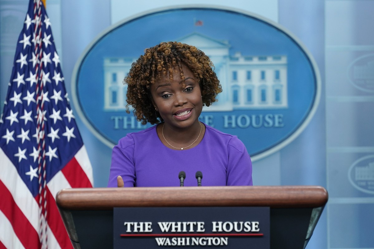 White House press secretary Karine Jean-Pierre speaks during the daily briefing at the White House in Washington, Monday, Oct. 17, 2022. (AP Photo/Susan Walsh)