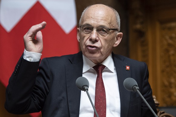 Bundespraesident Ueli Maurer spricht im Nationalrat an der Wintersession der Eidgenoessischen Raete, am Donnerstag, 13. Dezember 2018, in Bern. (KEYSTONE/Peter Schneider)