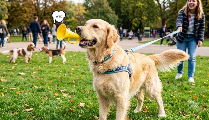 Lustig Satire: Hunde Belldämpfer