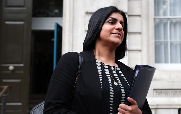 epa11527194 British Secretary of State for Justice Shabana Mahmood departs a COBRA meeting at the Cabinet Office in London, Britain, 05 August 2024. British Prime Minister Keir Starmer has chaired a C ...
