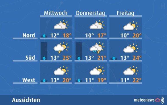 Wetterprognose 24.-26. Mai 2023