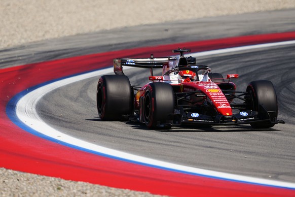 epa13034831 Scuderia Ferrari driver Charles Leclerc of Monaco.. competes in the Qualifying session for the Formula One Grand Prix of Barcelona-Catalunya at Circuit de Barcelona-Catalunya track in Barc ...