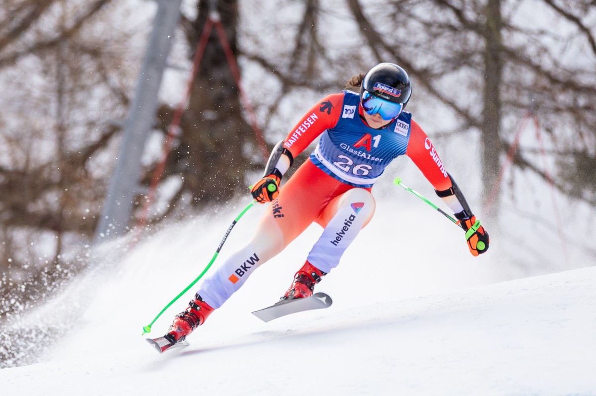 ABD0144_20240114 - ALTENMARKT - �STERREICH: Stephanie Jenal (SUI) w�hrend dem Super-G der Frauen am Sonntag, 14. J�nner 2024, in Altenmarkt-Zauchensee. - FOTO: APA/EXPA/JOHANN GRODER