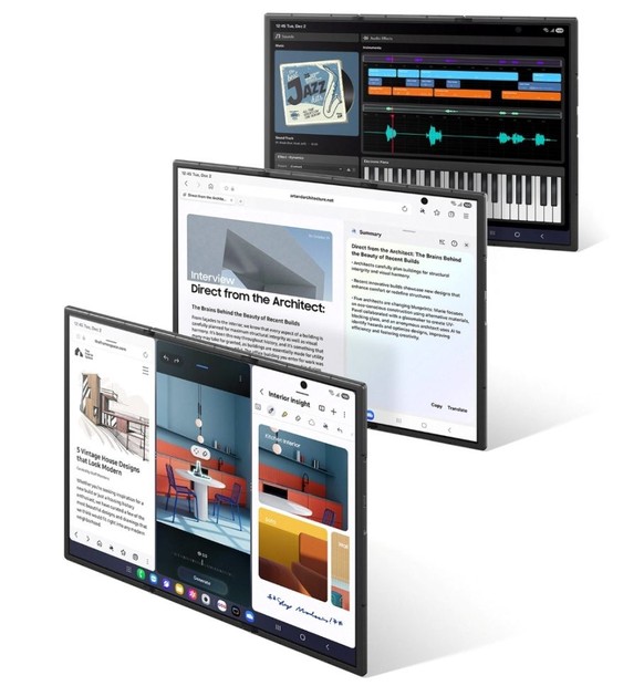 Auf dem TriFold lassen sich mehrere Apps im Split-Screen nutzen.