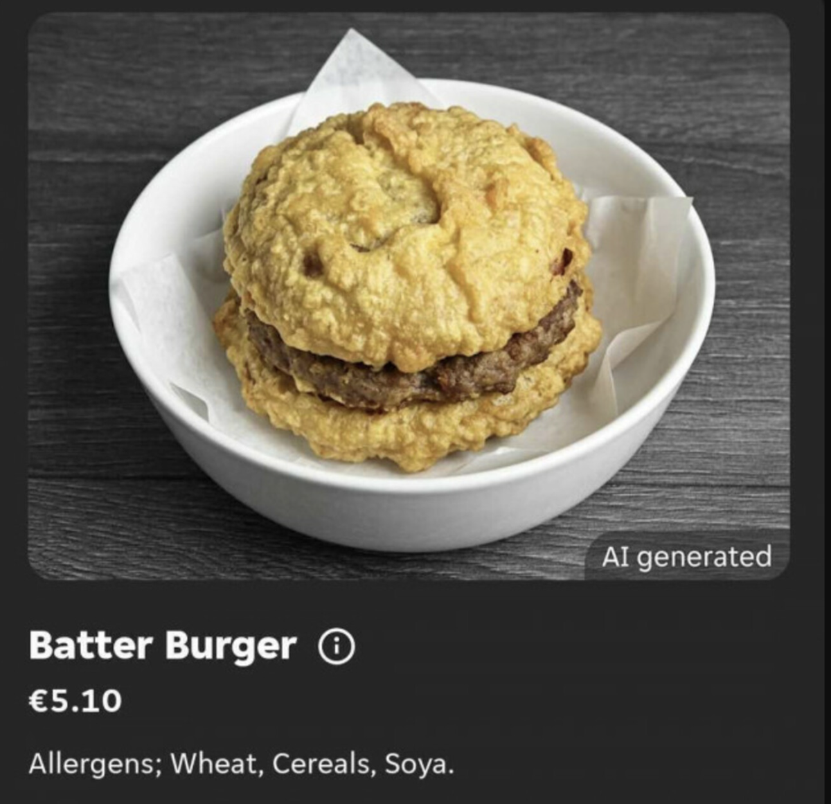 Un burger entre deux pains panés.