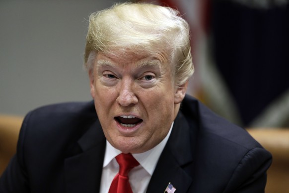 President Donald Trump speaks during a roundtable discussion on the Federal Commission on School Safety report, in the Roosevelt Room of the White House, Tuesday, Dec. 18, 2018, in Washington. (AP Pho ...