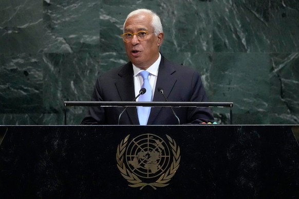 President of the European Council of the European Union, António Costa, addresses the 80th session of the United Nations General Assembly, Thursday, Sept. 25, 2025, at U.N. headquarters. (AP Photo/Pam ...