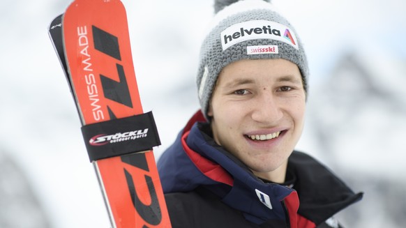 Der Schweizer Skirennfahrer Marco Odermatt, aufgenommen im Training, am Mittwoch, 25. Oktober 2017, auf der Diavolezza, Pontresina. Die Schweizer Skifahrer treten kommendes Wochenende zum ersten Weltc ...